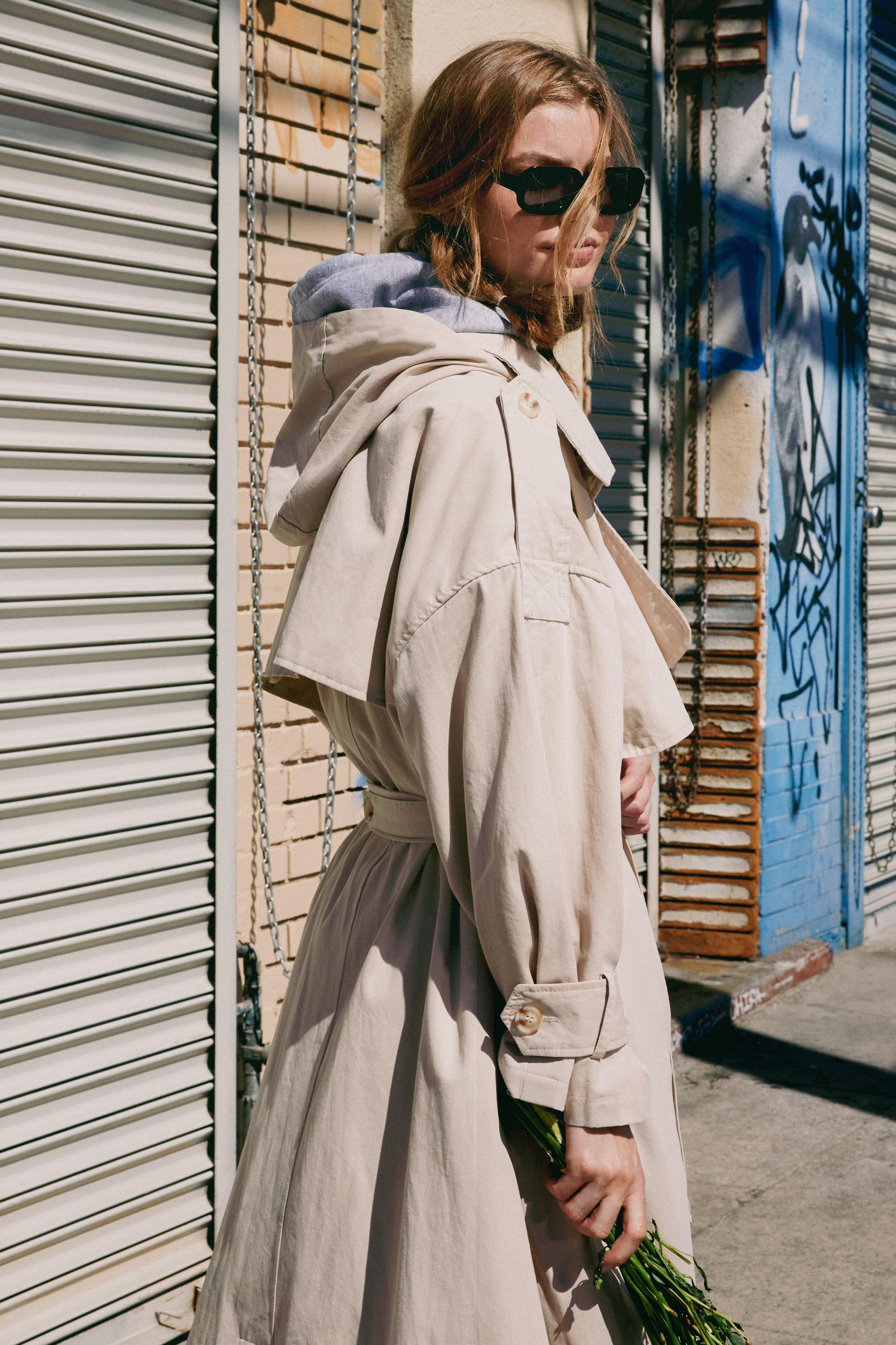 Hooded Oversized Belted Trench Coat | Nasty Gal